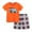 Orange, variant on Boys Outfits Toddler Cotton Short Sleeve T Shirt Short Set Leisure Summer Outfits Baby Boy Clothes Orange 1 Years-2 Years