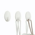 thumbnail image 4 of 5Pcs Bath Towel Hooks, Stick on Wall Adhesive Hangers, Durable Removable Plastic Holder, Self Adhesive Hooks for Kitchen Bathroom Home Door Towel Coat Key, Waterproof and Rustproof(White,2.4x1.5"), 4 of 8