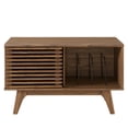 thumbnail image 5 of Modway Render Wood & Vinyl Record Display Stand with Sliding Door in Walnut, 5 of 8