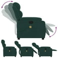 thumbnail image 3 of vidaXL Fauteuil Inclinable de Massage Velours Vert Foncé, 3 of 5