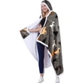 thumbnail image 2 of Catalonia Hooded Blanket Poncho, Wearable Blanket Wrap with Hand Pockets, All Ages, 2.06 lb, Horse, 2 of 7
