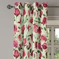 thumbnail image 3 of Ambesonne Floral Grommet Curtain, Spring Nature Blossoming Art, 50"x84", Pistachio Green and Dark Pink, 3 of 5