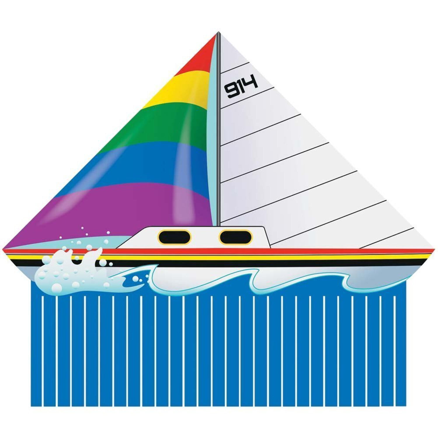 WindNSun Delta Xt Wide Polyester Ripstop Sailboat Delta Kite, 54 inches
