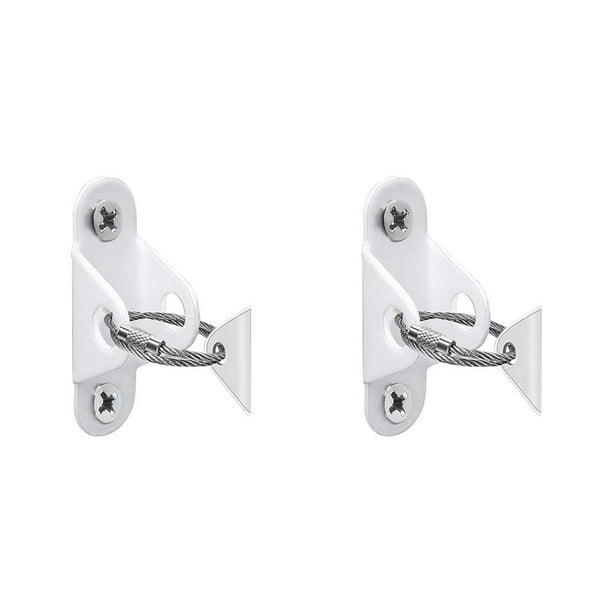 Kenally Cerradura anticaída para muebles, armario de acero inoxidable, sujetador de armario, Kit antivuelco, herrajes de seguridad para escalada Blanco 2piezas Kenally CBP296910