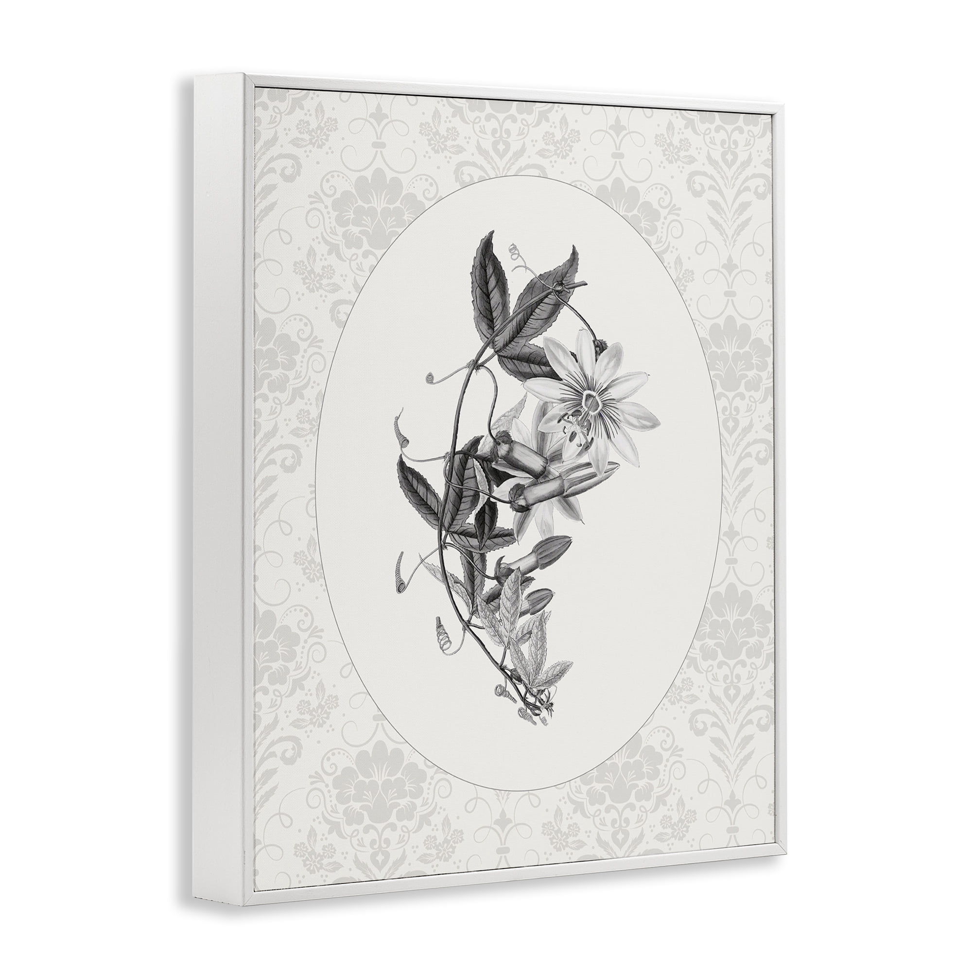 Stupell Industries Vintage Botanical & Lace White Framed Giclee Art, design by CAD Designs
