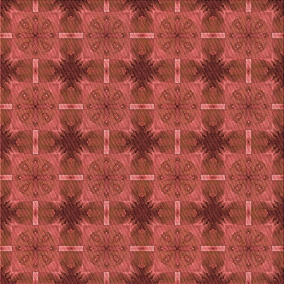 Ahgly Company Indoor Square Patterned Grapefruit Red Area Rugs, 6' Square