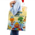 thumbnail image 4 of Noodle & Pals Bolso de tela con estampado de lienzo para mujer, bolsa de compras reutilizable y estética, con cremallera interior, regalo para mujer,40*40cm., 4 of 6