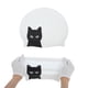 thumbnail image 5 of Gorro de natación de silicona impermeable de dibujos animados 1 Pc Negro, Blanco ["Gato"], 5 of 5