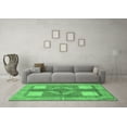 thumbnail image 3 of Ahgly Company Indoor Rectangle Abstract Emerald Green Modern Area Rugs, 8' x 10', 3 of 4