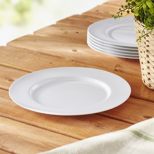 Calypso Basics, 6pc Melamine Salad Plate Set, White