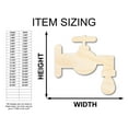 thumbnail image 2 of Unfinished Wood Water Spout Silhouette - Craft - up to 46" DIY 10" / 1/8", 2 of 4