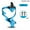 blue, variant on ROCKBROS Universal Water Bottle Bike Cage (Multi-Position, Gold)