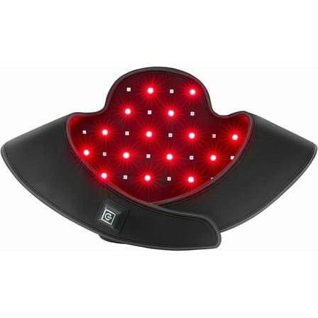 Wearable Red & Infrared Light Pad with Shoulder Contour, Large Comfort Belt for Back