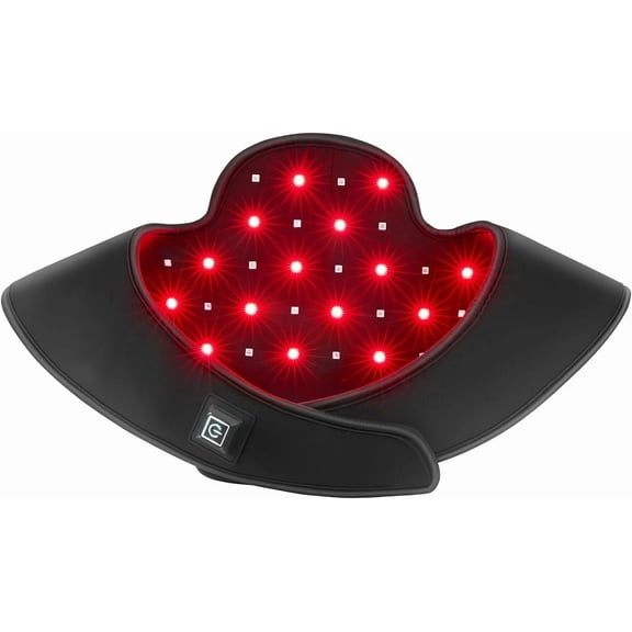 Wearable Red & Infrared Light Pad with Shoulder Contour, Large Comfort Belt for Back