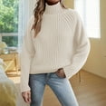 thumbnail image 2 of SGMVNU Fall Outfits For Women 2025 Feel Short Pullover Sweater Fall Solid Color Knit Top Fashion Turtleneck Soft Knit Pullover Sweater Beige A, 2 of 4