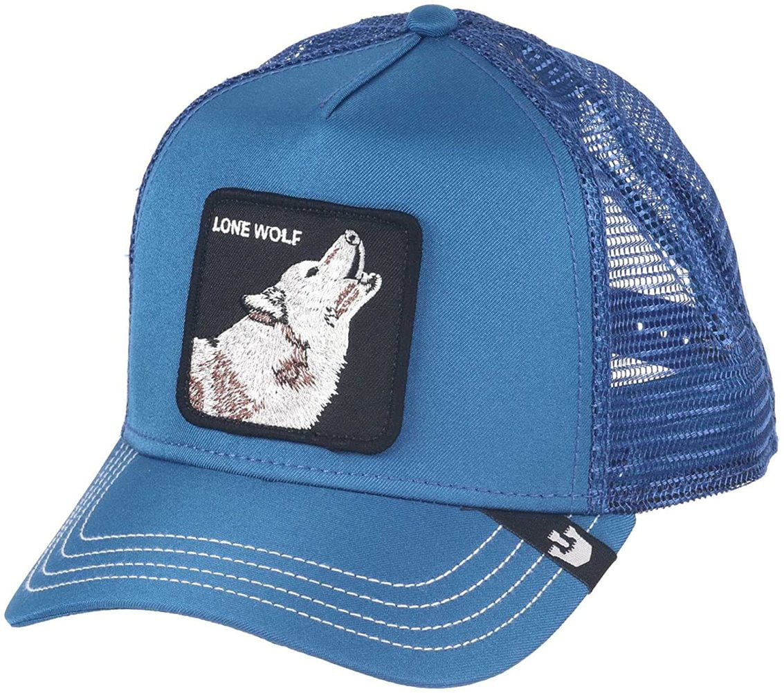 Animal Farm Wolf Trucker Hat Goorin Bros Blue