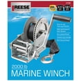 thumbnail image 2 of Reese 7017000 20 Foot Hook Strap Zinc Plated Carbon Steel Marine Ratchet Winch, 2 of 8