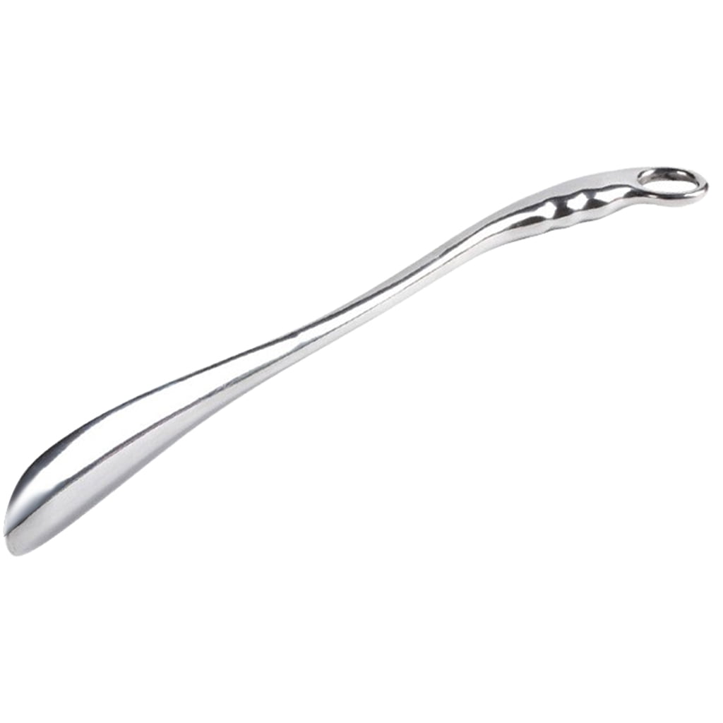 2X 10cm 4" Professional Stainless Steel Metal Shoe Horn Long Shoespooner Spoon 