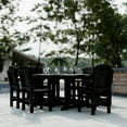 thumbnail image 3 of Wildridge Heritage 7-Piece 44"X72" Dining Set, Black - Outdoor Weather Resistant Recycled Plastic Furniture for Patio, 3 of 8