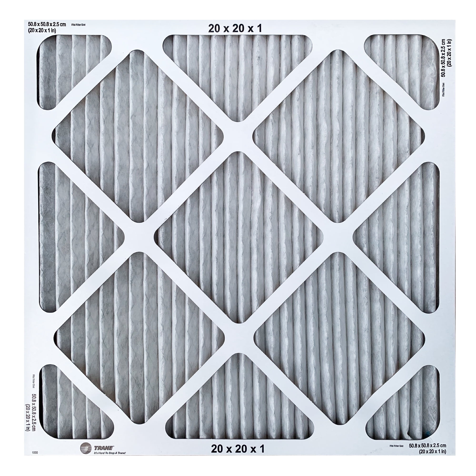 Trane Comfort Performance Air Filter, 1000 Micro Particle Reduction HVAC Furnace, 20x20x1