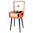 thumbnail image 3 of Arkrocket 3-Speed Bluetooth Record Player Retro Turntable with Built-in Speakers and Removable Legs (Orange), 3 of 15