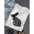 thumbnail image 3 of Beautiful Paisley Rabbit Doodle T-Shirt Women -Image by Shutterstock, Female XX-Large, 3 of 4