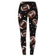 thumbnail image 4 of Mifsaly Game Day Leggings Women Sunflower Football Print Gym Yoga Pants Comfortable Full Length Workout Stretchy Pant Team Fans Outdoor Lounge Clothes L, 4 of 5