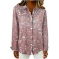 thumbnail image 5 of FNFYFH Sequin Tops for Women Plus Size Sparkly Button Down Shirt Long Sleeve Sequin Top Casual Party Club Clothes, 5 of 6