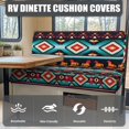 thumbnail image 4 of Uorisanigo RV Dinette Cushion Covers, Soft Running Horse Aztec Camper Cushion Slipcovers for Dinette Booth Seats, Replacement Sofa Camper Cushion Cover(1 Backrest & 1 Bench Covers), 4 of 7