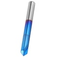 thumbnail image 4 of 90 Degrees Chamfer End Mill 2 Flute Blue Coating Tungsten Steel Cemented Carbide Hand Tool6 x 50mm, 4 of 7