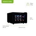 thumbnail image 2 of Cava de Vino Horizontal Avera EV8B 8 Botellas 1 Zona Temp Regulable, 2 of 9
