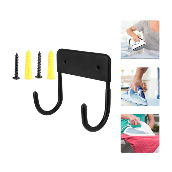 UPKOCH Wall Mount Black Ironing Board Holder for Garage Space-saving 1Set