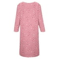 thumbnail image 6 of WCJM Plus Size Casual Sleep Dress Women's Plus Cute Print Long Sleeve Round Neck Loose Nightdress Nightgown Plus Size Nightgowns Sexy Holiday Season, 6 of 6