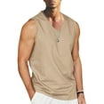 thumbnail image 2 of Yuzhih Men's Cotton Line Tank Tops Lightweight Quick Dry Sleeveless V Neck Shirts Summer Casual Solid Beach Tanks, 2 of 5