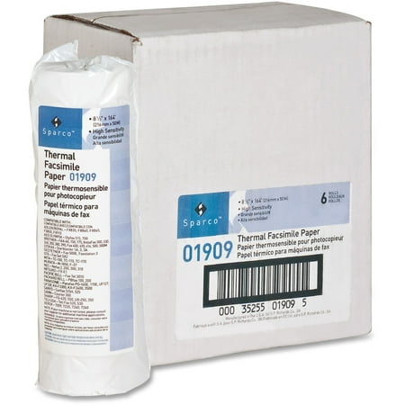 Sparco Thermal Paper, White, 6 / Carton (Quantity)