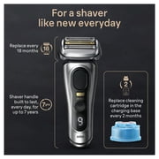 Braun Series 9 PRO+ Electric Shaver, 6in1 SmartCare Center & Travel Case, 9567cc Silver