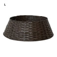 thumbnail image 3 of braveheart Hand Woven Xmas Tree Skirt Enhancing Tree Base With Warm Exquisite Style Easy To Assemble dark brown large size, 3 of 5