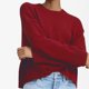 thumbnail image 1 of Pntutb Suéter de manga larga sólido de moda para mujer Suéter de punto suelto con cuello redondo Pntutb Pntutb-1190, 1 of 2