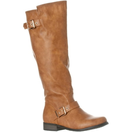 Brown Suede High Heel - Riverberry Women's 'Mia' Knee-High Riding Boot