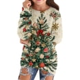 thumbnail image 1 of XXWXYD Chandail en Molleton Graphique de Noël pour Filles, Col Rond Manches Longues Chandail pour Automne Hiver Vacances, Chemise Décontractée de Noël avec Design Festif, Cadeau de Vacances 2023 pour Enfants, 1 of 5