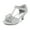 SILVER-GLITTER, variant on Girls Sandals Low Heel Dress Pump Ankle T Strap Flower Shoes Toddler/Little Kid/Big Kid