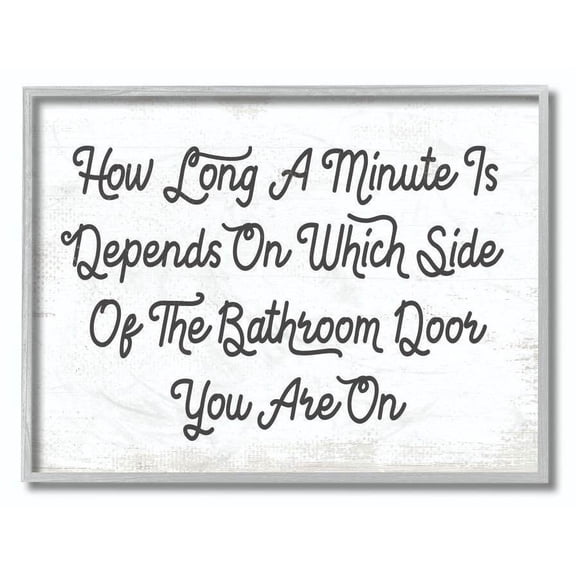 Stupell Industries Which Side Funny Bathroom Word Design Framed Wall Art by Daphne Polselli
