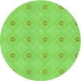 thumbnail image 1 of Ahgly Company Machine Washable Indoor Round Transitional Emerald Green Area Rugs, 5' Round, 1 of 7