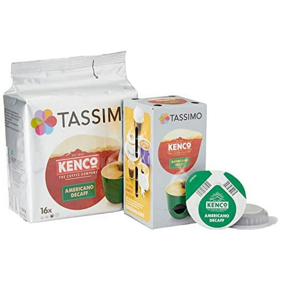 Tassimo Kenco Americano Decaff Pods X16 104G, Imported from Britain