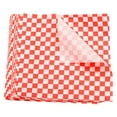 thumbnail image 1 of 100pcs Square Checkered Pattern Wax Paper Sheets 7" x 7", Blue, 1 of 7