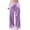 *Purple, variant on ClodeEU Women's Satin Elastic High Waisted Straight Leg Pants with Pockets ,Solid Color Casual Long Trousers Purple,Women's Plus M