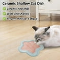 thumbnail image 5 of Cuenco de cerámica para comida de mascotas, platos de comida para gatos, cuenco de agua para gatos, bonitos cuencos para gatitos con forma de flor, 5 of 5