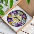 thumbnail image 5 of Spring Is Here Floral Suncatcher Faux Stained Glass UV Printed Seasonal Window Decor Round, 5 of 8
