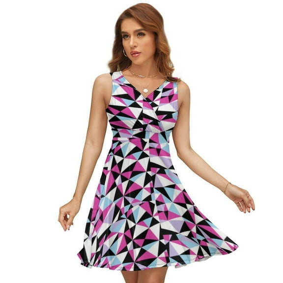 Abbey Bominable Dress Summer Street Style Dresses Female Sleeveless Printed Sundress
