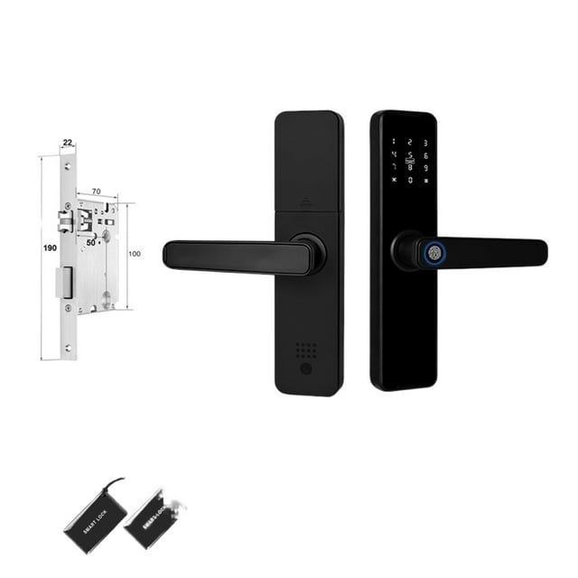 Door Lock, Tuya Fingerprint Door Lock Digital Electronic Lock Smart Keyless Entry Lock For Home House Lock With Fingerprint Passcode ,Easy to Install
